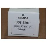 20 .303 British 174 Gr Sierra HP Match Ammo