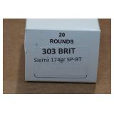20 .303 British 174 Gr Sierra SP BT Ammo