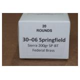 20 .30-06 Sprg 200 Gr Sierra SP BT Ammo