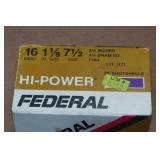 25 Federal 16 Gauge 2-3/4" 7.5 Shot Shotshells