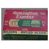 5 Remington Express 20 Ga 2-1/2" Rifled Slugs