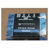 25 Federal Speed Shok 20 Ga 3" Steel 4 Shot Shotshells