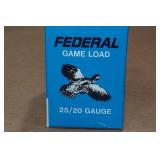 25 Federal Game Load 20 Ga 2-3/4" 8 Shot Shotshells