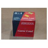 25 Federal Game Load 20 Ga 2-3/4" 8 Shot Shotshells