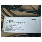 VIGORO Pallet of 12 Cases of 18" Romantic Folding Fence (18" H x 10 feet L per case)