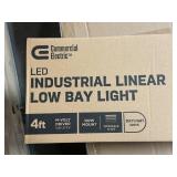 COMMERCIAL ELECTRIC Lot of 8-  4ft LED Industrial Linear Low Bay Lights