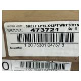 CLOSETMAID Lot of 20 Cases of- SuperSlide 144 in. L x 16 in. D White Ventilated Wire Closet Shelves (6 shelves per case)