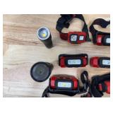 Lot of Milwaukee Headlamps and Flash Lights Lot of Milwaukee Headlamps and Flash Lights