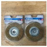 MASTERCRAFT Wire Wheel Brush 6" Coarse lot of 2 0911251.7 MASTERCRAFT Wire Wheel Brush 6" Coarse lot of 2 0911251.7