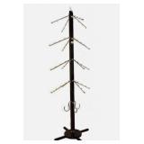 74" 5-Tier Black/ Chrome Metal Merchandise Display Rack Hook shelf peg 74" 5-Tier Black/ Chrome Metal Merchandise Display Rack Hook shelf peg