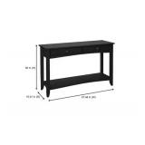 STYLEWELL Dark Charcoal 2 Drawer 1 Shelf 1 Console New STYLEWELL Dark Charcoal 2 Drawer 1 Shelf 1 Console New
