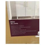 Home Decorators - Bilston 30 in. Single Sink Dove Gray Bath Vanity with White Engineered Stone Top Home Decorators - Bilston 30 in. Single Sink Dove Gray Bath Vanity with White Engineered Stone Top