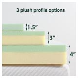 ZINUS 3 Inch Green Tea Memory Foam Mattress Topper, Pressure-Relieving Layers, CertiPUR-US Certified, Short Queen ZINUS 3 Inch Green Tea Memory Foam Mattress Topper, Pressure-Relieving Layers, CertiPUR-US Certified, Short Queen