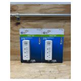 3-Outlet USB Travel Wall Tap Surge Protector, White lot of 2 3-Outlet USB Travel Wall Tap Surge Protector, White lot of 2