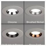 4 in. Adjustable CCT Integrated LED Recessed Light Trim Can Light with 4 Trim Color Trim Options 1000 Lumens Dimmable lot of 4 4 in. Adjustable CCT Integrated LED Recessed Light Trim Can Light with 4 Trim Color Trim Options 1000 Lumens Dimmable lot of 4