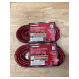 25 ft. 16/3 Medium-Duty Indoor/Outdoor Extension Cord, Red and Black lot of 2 25 ft. 16/3 Medium-Duty Indoor/Outdoor Extension Cord, Red and Black lot of 2