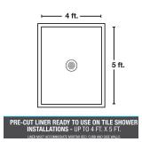5 ft. x 6 ft. Gray PVC Shower Pan Liner Roll 5 ft. x 6 ft. Gray PVC Shower Pan Liner Roll