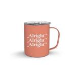 Orange Circle Studio Lot of 4-  12oz Double Walled Stainless Steel Coffee Desk Mug - Alright Orange Circle Studio Lot of 4-  12oz Double Walled Stainless Steel Coffee Desk Mug - Alright