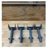 Simpson Strong-Tie 10.31 in. H X 3.56 in. W 12 Ga. Steel Elevated Post Base lot of 4 Simpson Strong-Tie 10.31 in. H X 3.56 in. W 12 Ga. Steel Elevated Post Base lot of 4