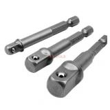 3Pcs Socket Adapter Drill Bits Set Hex Shank 1/4 3/8 1/2 Impact Driver 3Pcs Socket Adapter Drill Bits Set Hex Shank 1/4 3/8 1/2 Impact Driver