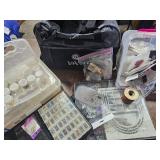 Lot Of Beading Accessories: Beads, Organizers, Tools, More