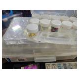 Lot Of Beading Accessories: Beads, Organizers, Tools, More