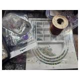 Lot Of Beading Accessories: Beads, Organizers, Tools, More