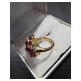 Red Stone Pendant & Ring