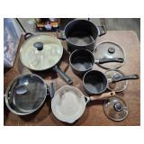 Assorted Pots, Pans, Lids