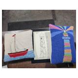 2-Decorative Wool Throw Pillows (Nice Quality), 1-Framed Lighthouse Print