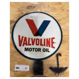 12" VALVOLINE MOTOR OIL SIGN 12" VALVOLINE MOTOR OIL SIGN