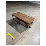 24" X 48" X 20" ROLLING COFFEE TABLE 24" X 48" X 20" ROLLING COFFEE TABLE