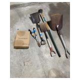 SHOVELS, HOE, CLIPPERS, BROOM & DUST PAN SET SHOVELS, HOE, CLIPPERS, BROOM & DUST PAN SET