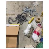 BUNDLE OF CORD, STRAP ROLLS, & VARIOUS CHAIN BUNDLE OF CORD, STRAP ROLLS, & VARIOUS CHAIN