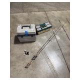 FISHING POLES, TACKLE BOXES , & REEL FISHING POLES, TACKLE BOXES , & REEL