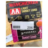 2 BOXES OF 12 GUAGE TARGET LOAD SHOTGUN SHELLS 2 BOXES OF 12 GUAGE TARGET LOAD SHOTGUN SHELLS