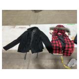 2 LARGE, 1 MEDIUM WOMENS COATS & OVER THE DOOR SHOE ORGANIZER 2 LARGE, 1 MEDIUM WOMENS COATS & OVER THE DOOR SHOE ORGANIZER