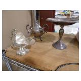 3 NICE SILVER PLATE PIECES 3 NICE SILVER PLATE PIECES