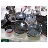 HUGE LOT OF POTS AND PANS 1 CAST IRON PAN HUGE LOT OF POTS AND PANS 1 CAST IRON PAN