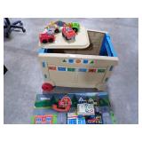 FISHER PRICE PHONE PULL TOY 4 FISHERPRICE TRUCKS W/PLAY MAT & TOY BOX ON WHEELS FISHER PRICE PHONE PULL TOY 4 FISHERPRICE TRUCKS W/PLAY MAT & TOY BOX ON WHEELS