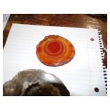 2 GORGIOUS STONES 1 AGATE SLICE AND 1 GEODE 2 GORGIOUS STONES 1 AGATE SLICE AND 1 GEODE