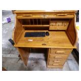 REAL OAK ROLL TOP DESK NEEDS SOME TLC REAL OAK ROLL TOP DESK NEEDS SOME TLC