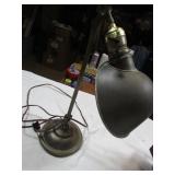 Vintage Ship Clock & Brass Lamp