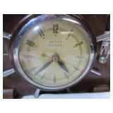 Vintage Ship Clock & Brass Lamp