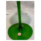 Vintage Green Tall Vase from Italy Vintage Green Tall Vase from Italy