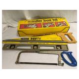 Lot of Saws and Level Lot of Saws and Level