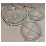 3 Glass Serving Pieces 3 Glass Serving Pieces