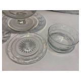 Glass Serving Pieces Lot of 4 Glass Serving Pieces Lot of 4
