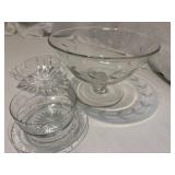 Glass Serving Pieces Lot of 4 Glass Serving Pieces Lot of 4