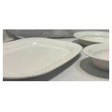 Lot of White Serving Dishes Lot of White Serving Dishes